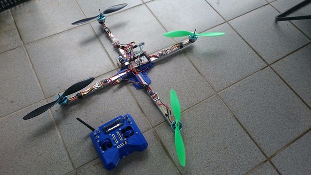 3d printed drone and joystick