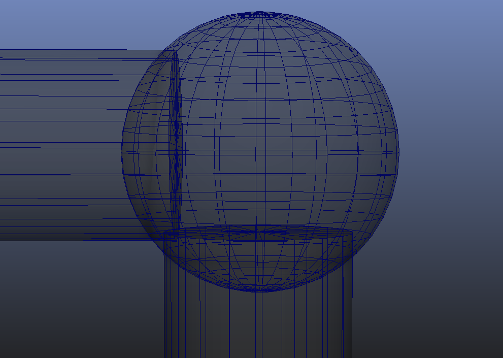 4 separate spheres and 4 separate cylinders joined 2