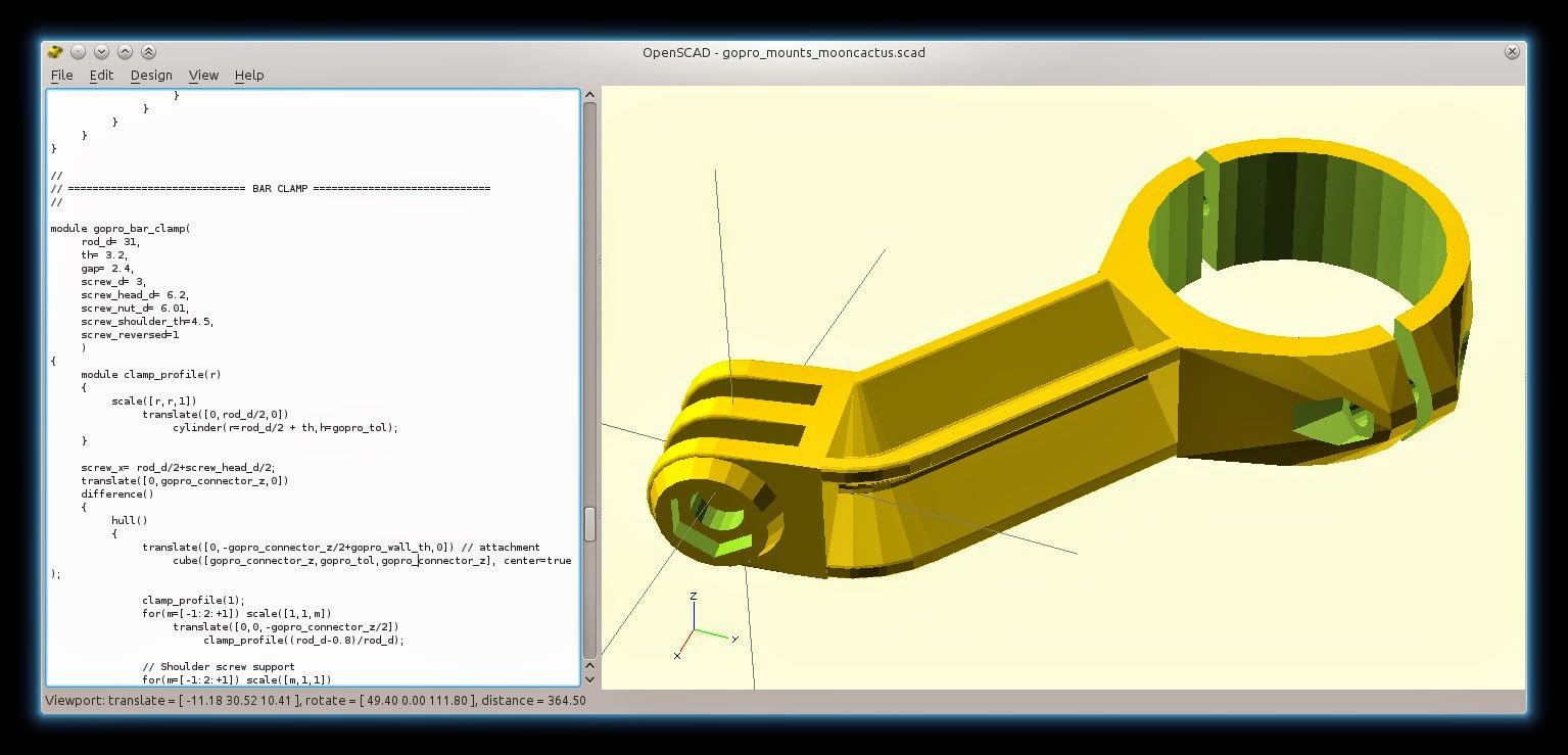 openscad cad software 3d printing