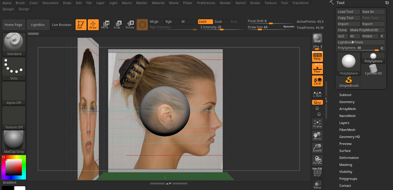 setting up image planes in zbrush