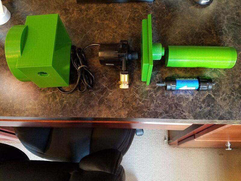 3D printed housing for a water filtration pump