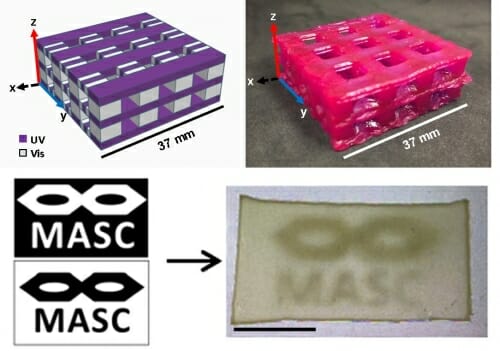 Controlling Light Wavelengths Allows Multi-material Printing