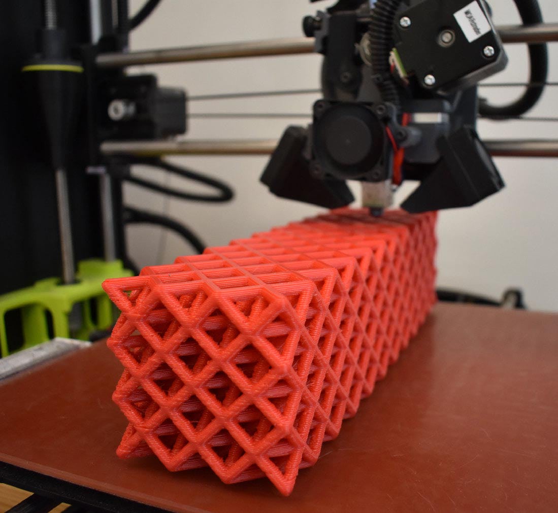 3D printed plastic rebar