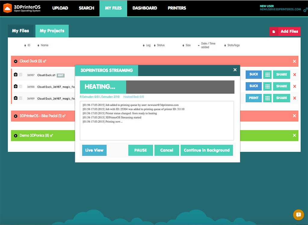 3D printer management software