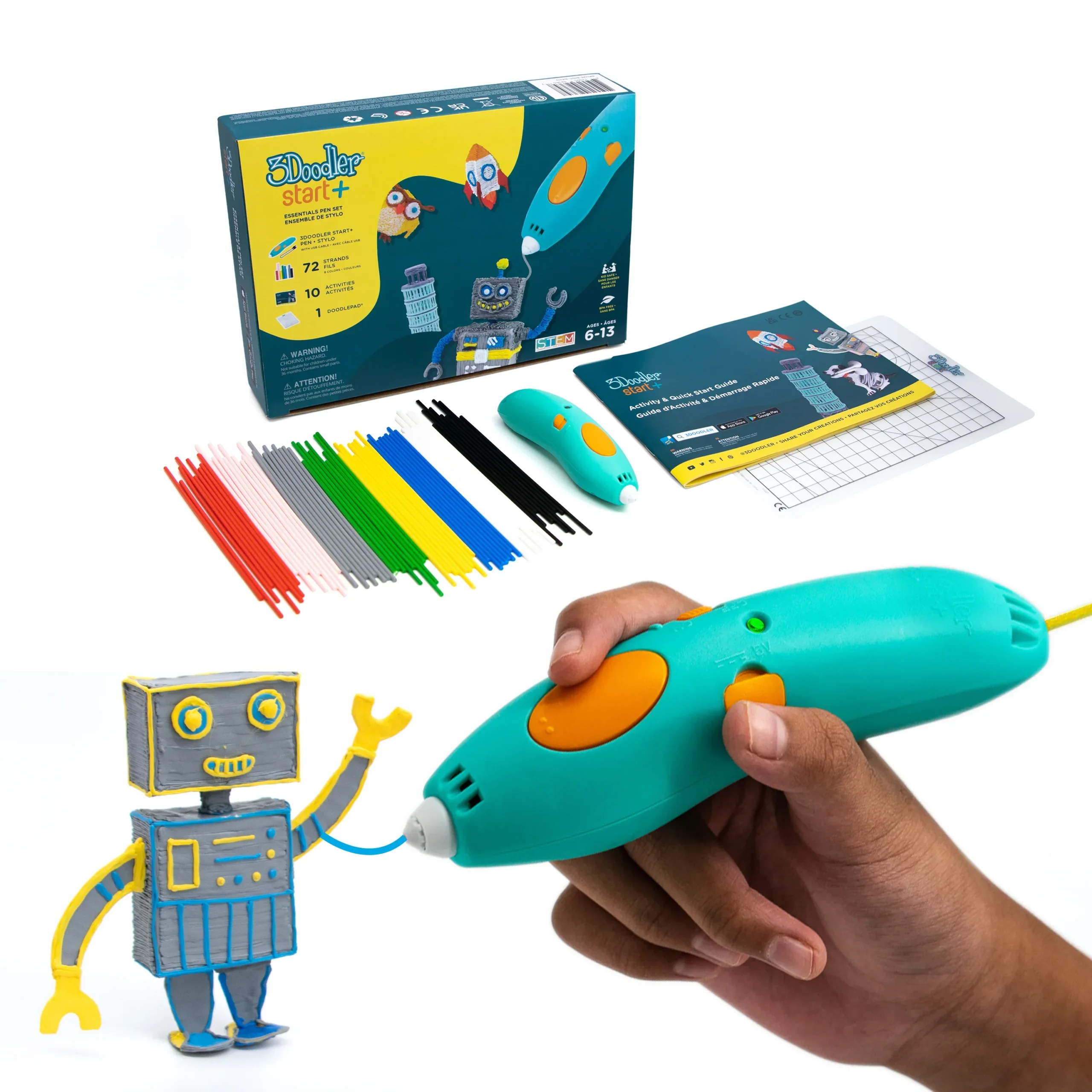 3Doodler Start Plus cool-touch 3D pen for young children