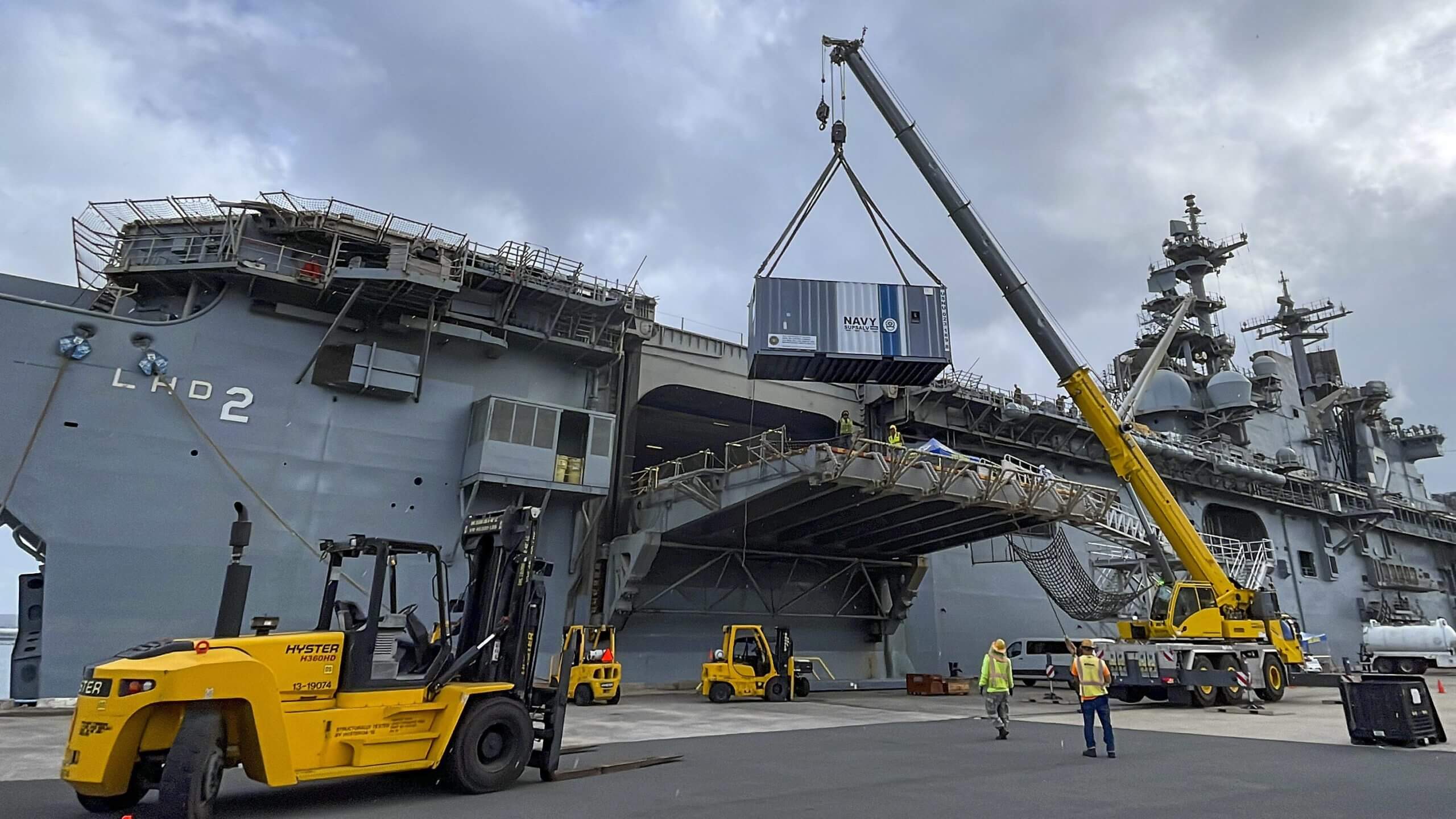 The printer being loaded