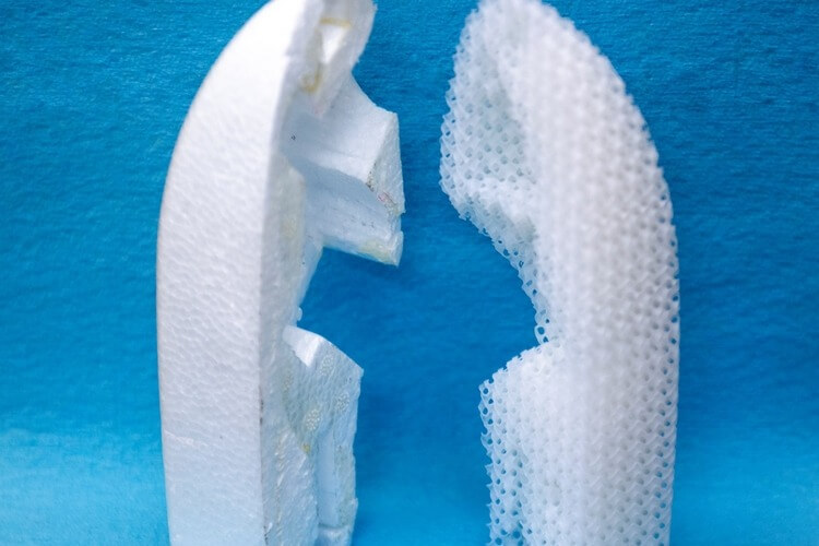 Styrofoam vs printed foam