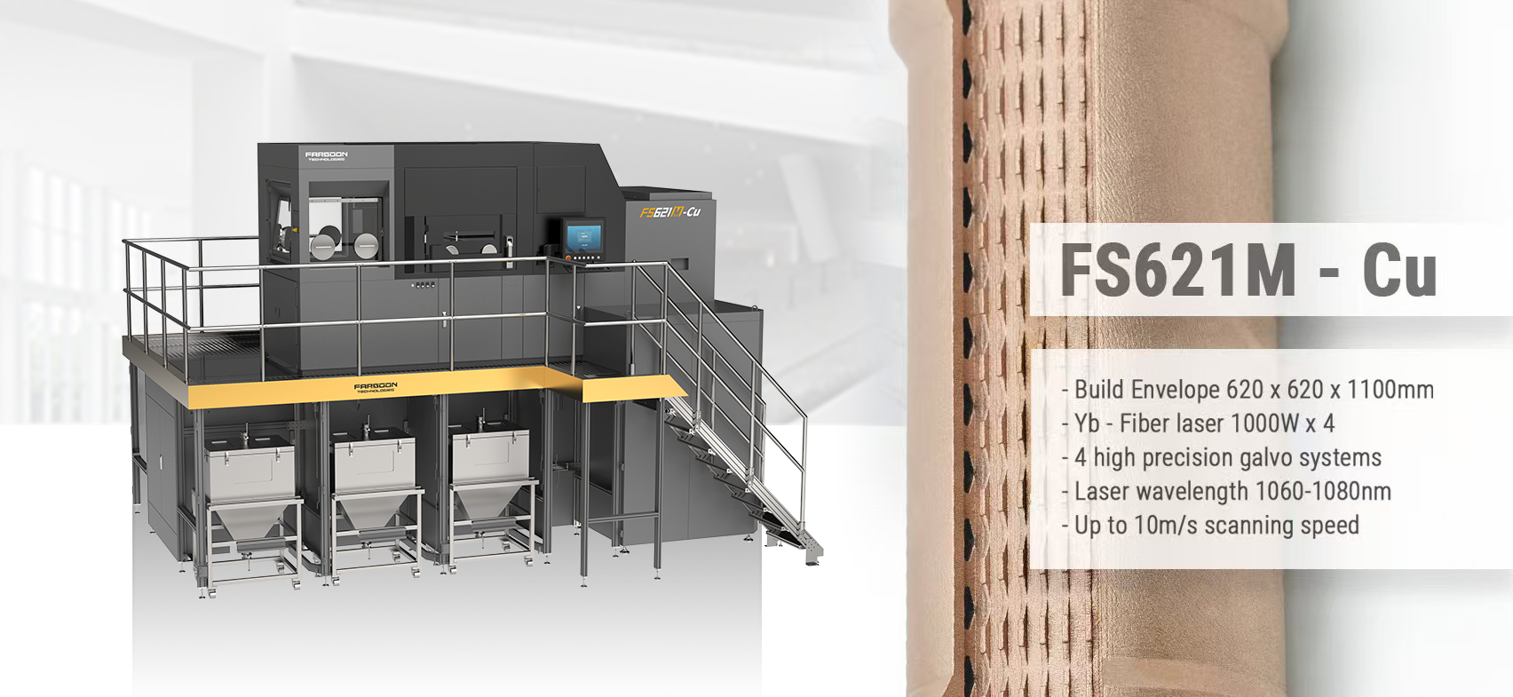 Farsoon Launches High-Volume Copper Alloy 3D Printing System FS621M-Cu