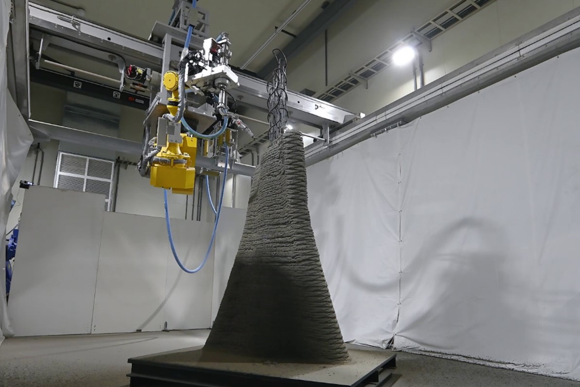 Shimizu Corporation Develops Spray-Based 3D Concrete Printing System for Large Structural Components