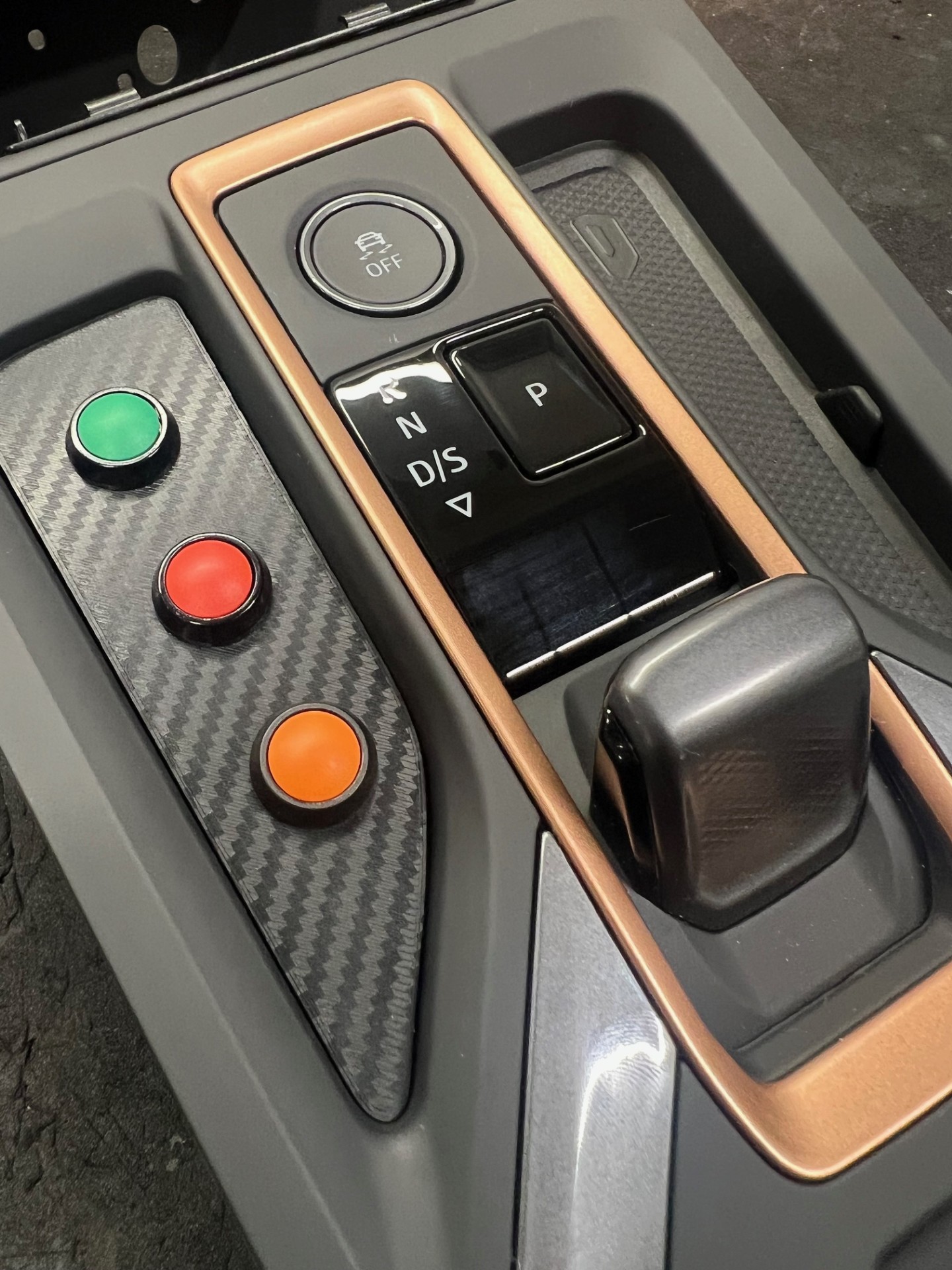 3D printed center console fitting