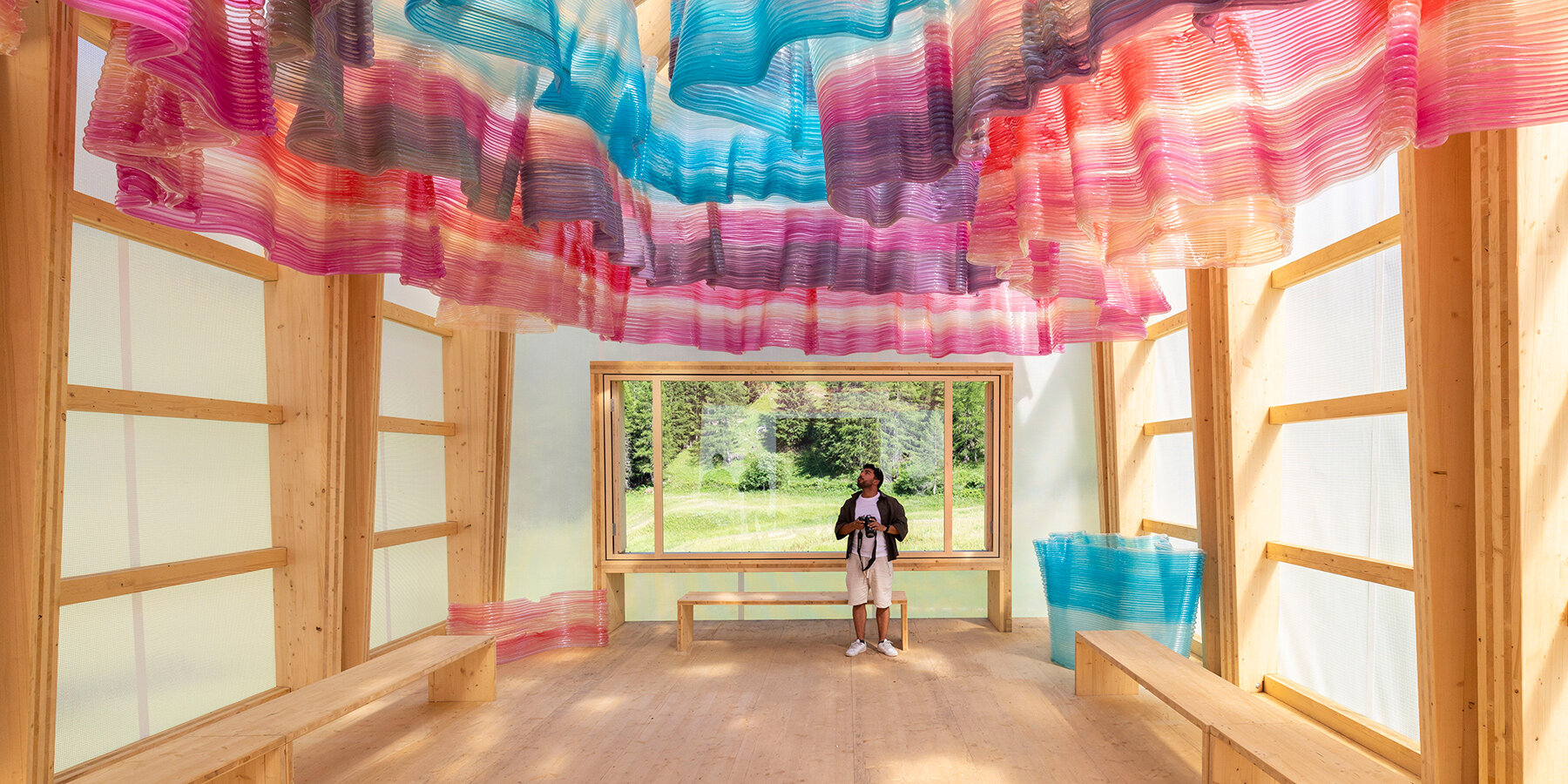 ETH Zurich 3D Prints Recycled Plastic Structure for Swiss Ice Cream Shop