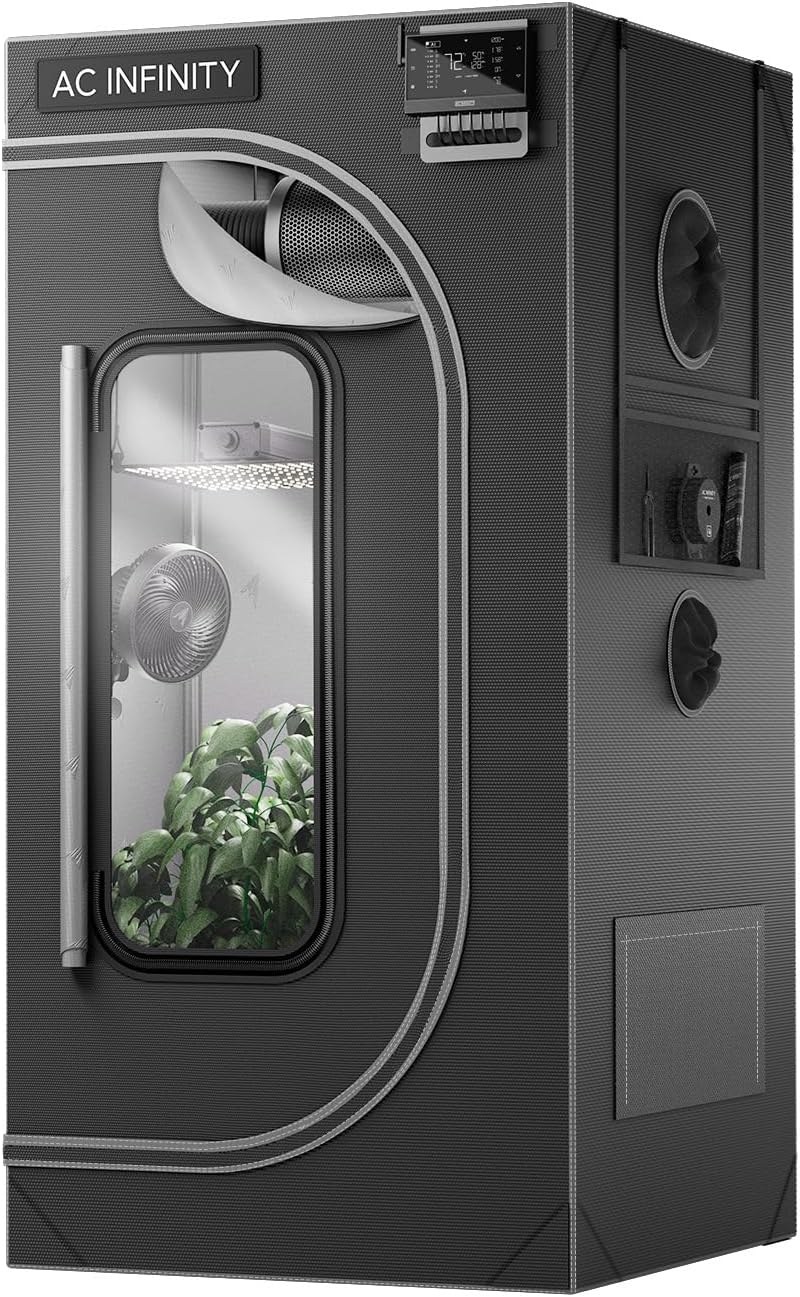 AC Infinity CLOUDLAB grow tent with CLOUDLINE inline fan for resin 3D printer