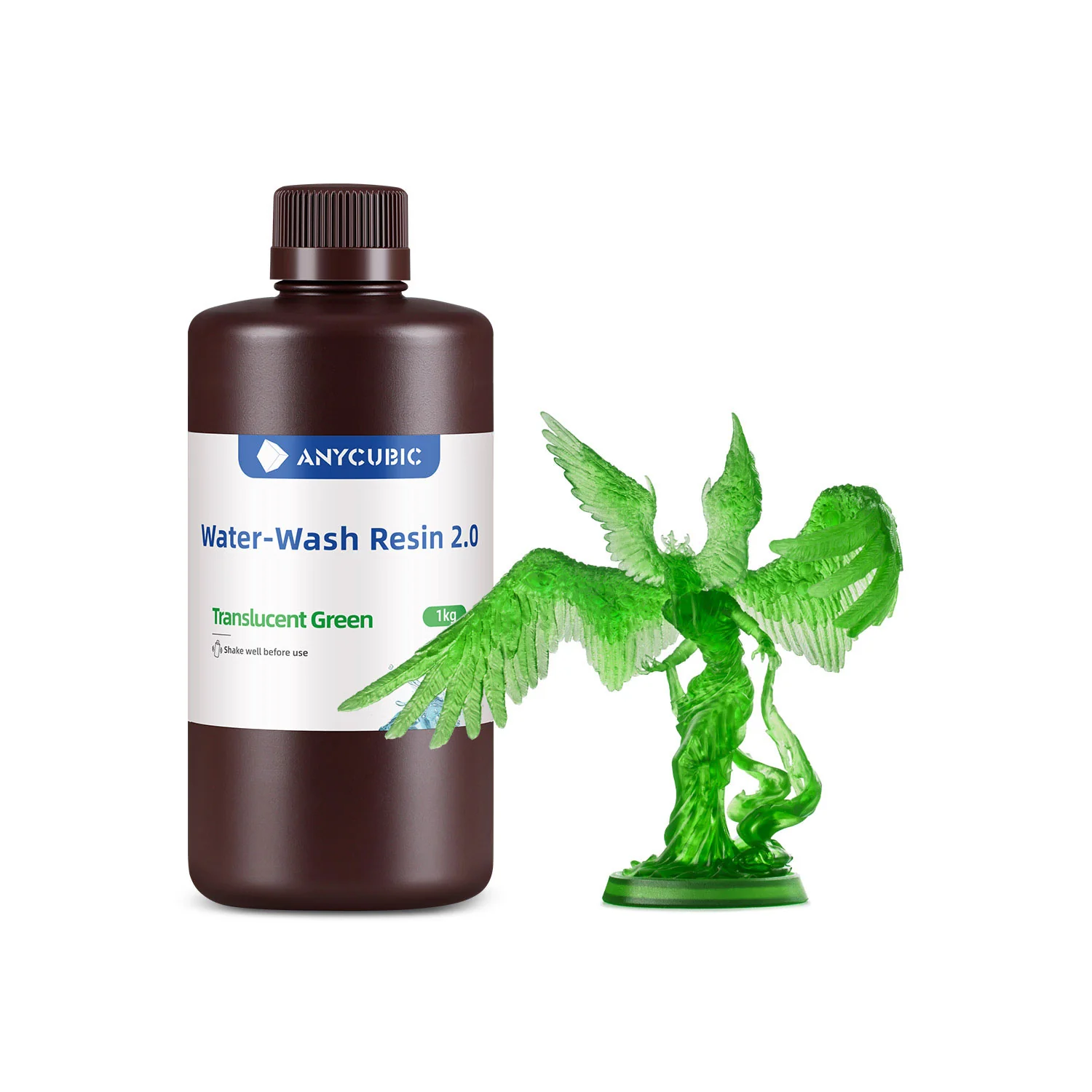 Anycubic Water-Wash Resin 2.0 hydrophilic UV resin that washes with plain water instead of IPA
