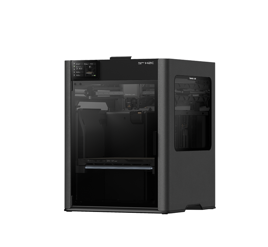 Bambu Lab H2C multi-material 3D printer, front three-quarter view