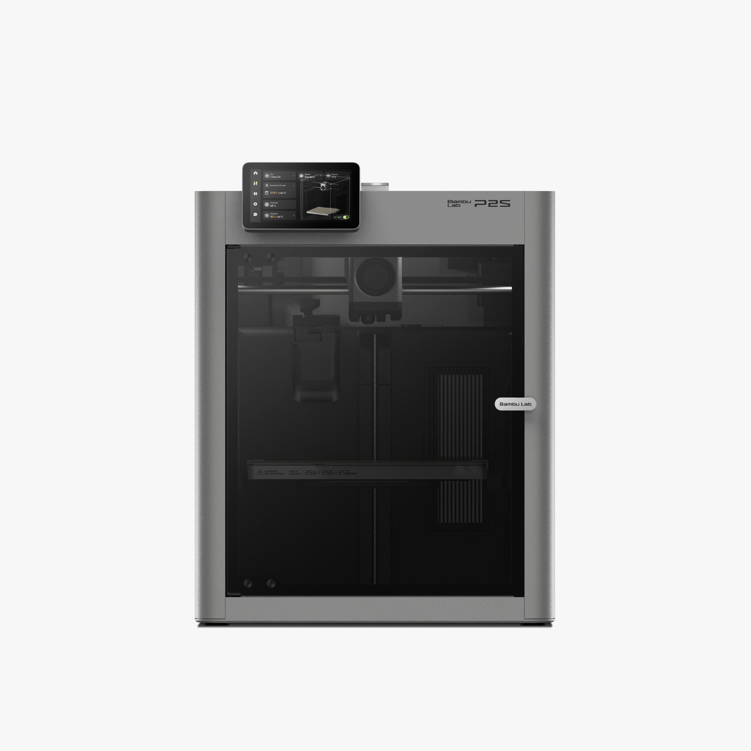 Bambu Lab P2S enclosed CoreXY 3D printer with HEPA and activated carbon filter for classroom use