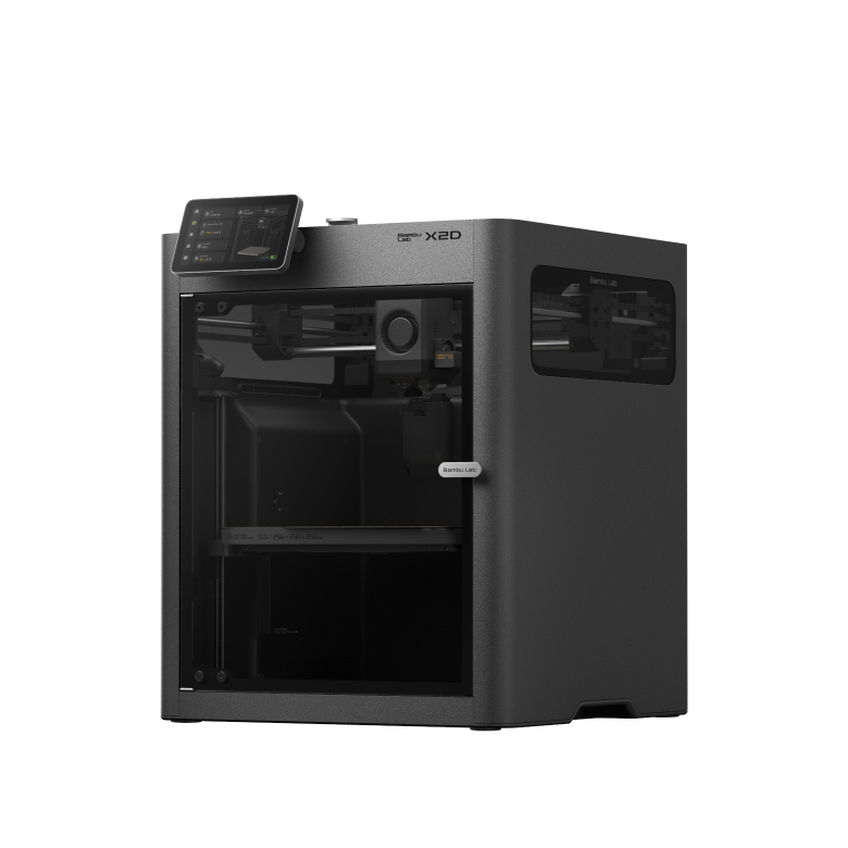 Bambu Lab X2D dual-nozzle enclosed 3D printer
