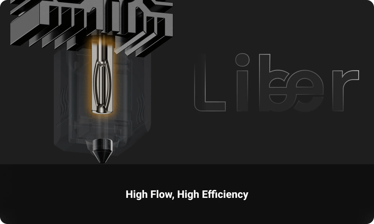 Cutaway view of the Liber Split-Flow Melt Channel inside the Snapmaker U1 high flow hotend