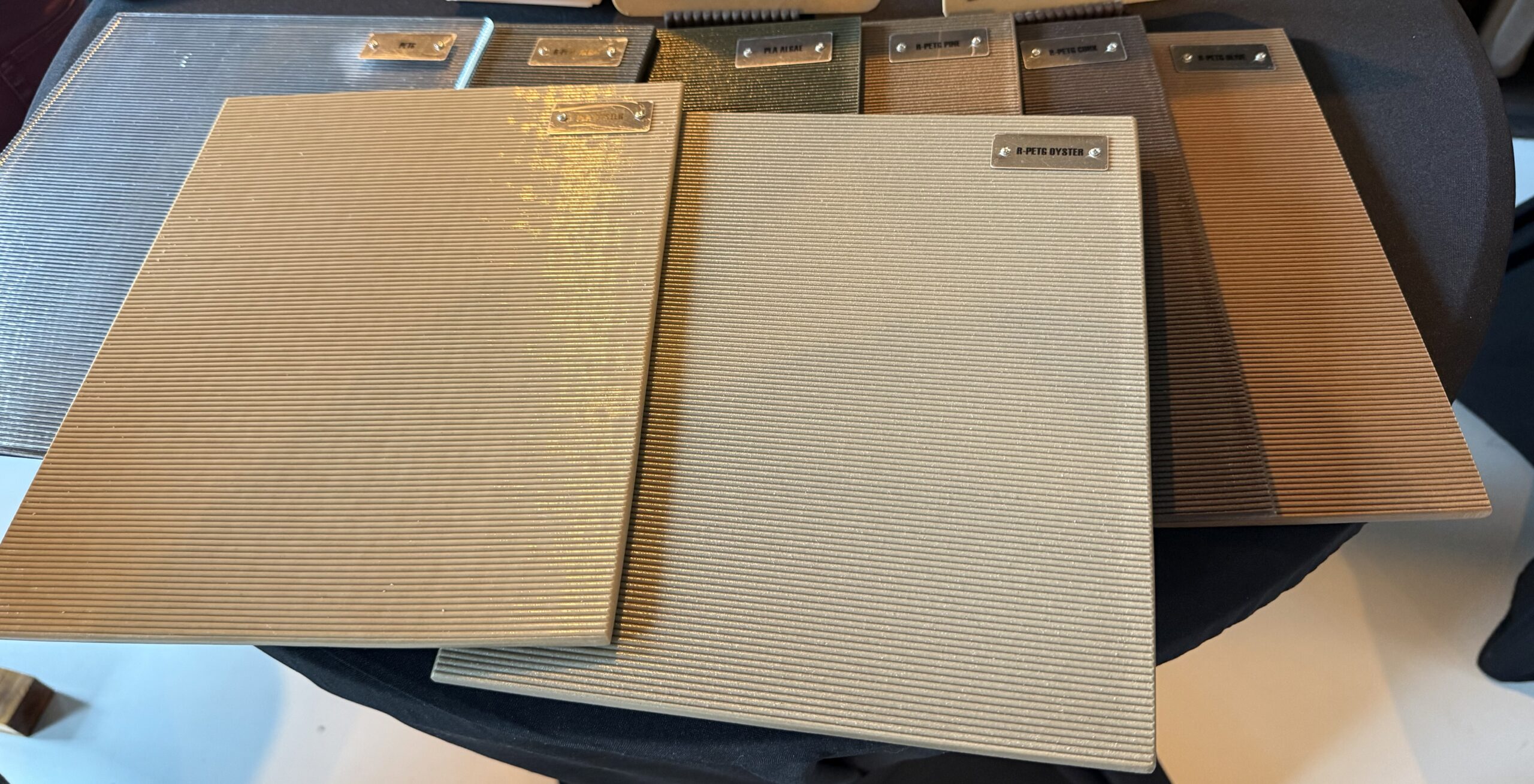 Material samples from Smart Materials 3D on display at Addidex Connect 2026