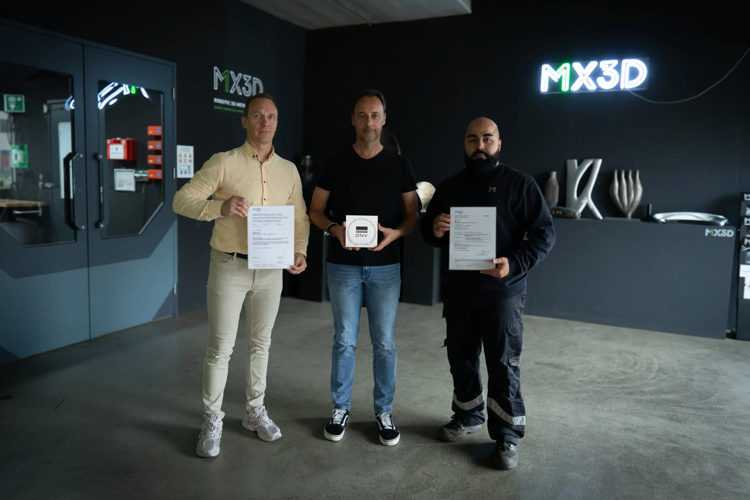 MX3D receives the DNV AMC3 Certificate of Qualification for its WAAM facility in Amsterdam