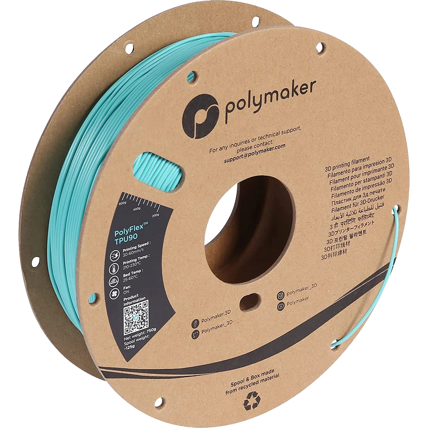 Polymaker PolyFlex TPU90 filament spool