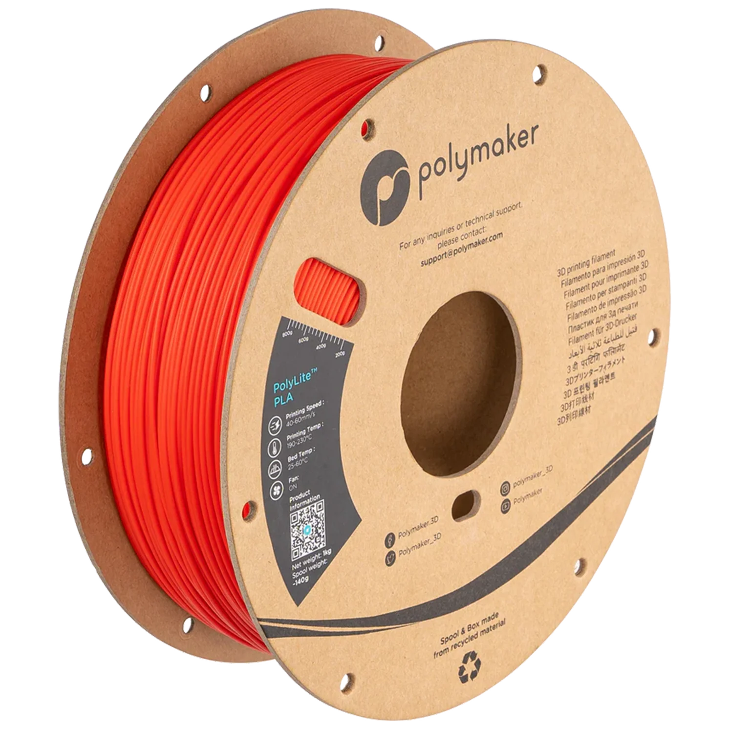 Polymaker PolyLite PLA filament spool