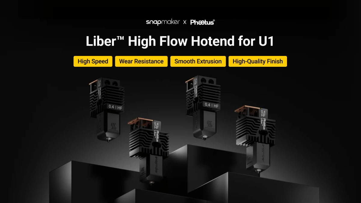 Snapmaker x Phaetus Liber High Flow Hotend for the Snapmaker U1 toolchanger 3D printer