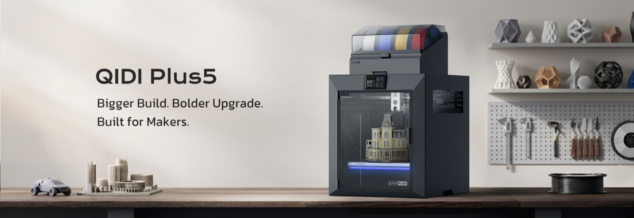 QIDI Plus5 large format 3D printer product banner
