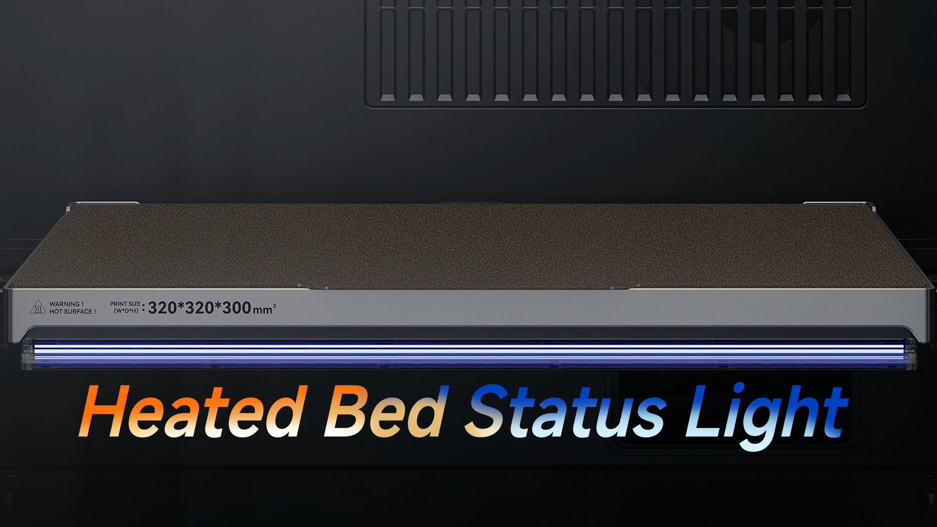 QIDI Plus5 heated bed with smart status indicators