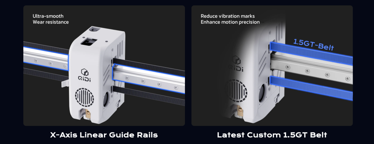 QIDI Plus5 X axis linear rail upgrade