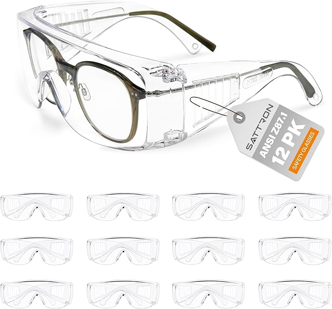 ANSI Z87.1 chemical splash safety glasses with U6 UV rating for resin printing