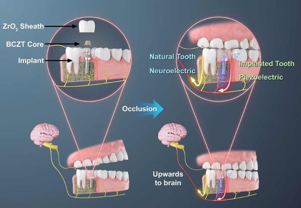 3D-Printed Piezoelectric Tooth Implant Restores Chewing Sensation in 90% of Trial Patients