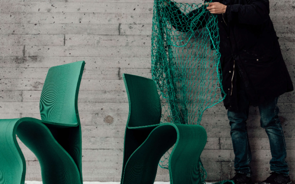 Sustainable 3D Printed Furniture Made from Recycled Fishing Nets