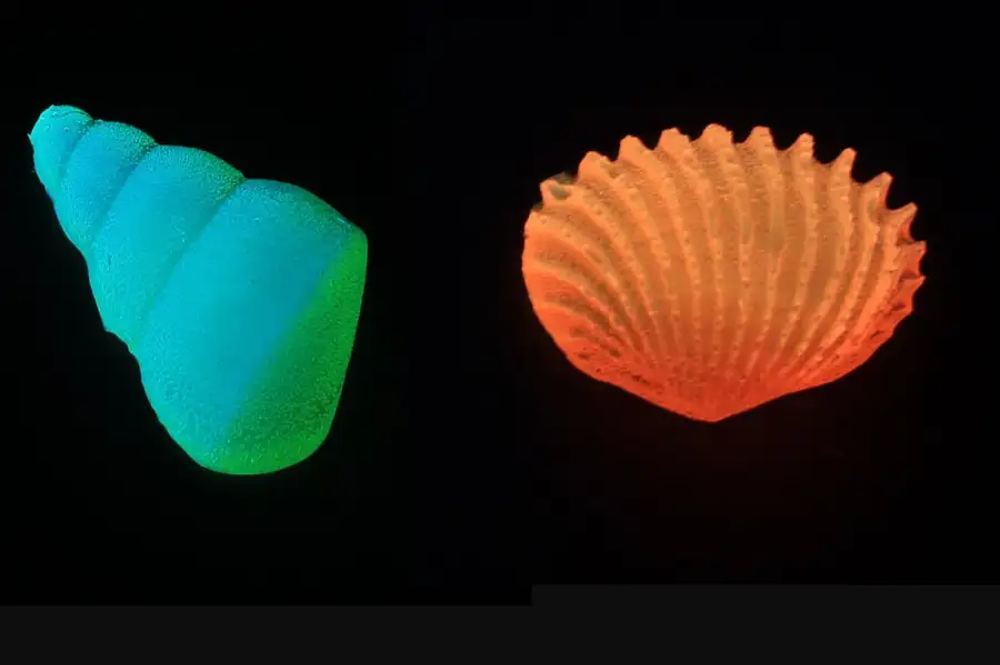 Amino acid glass can also be made to fluoresce