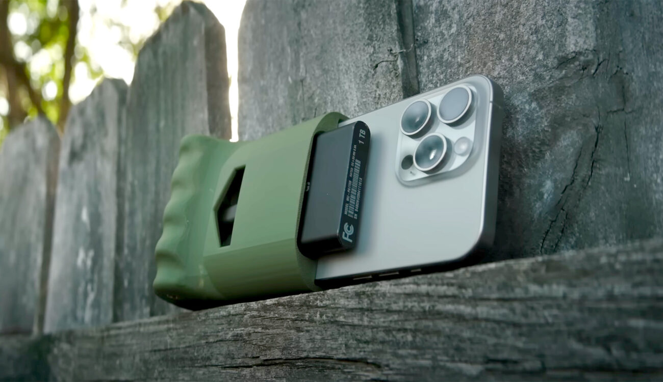 Makers Design 3D Printed SSD Grip for iPhone 15 Pro Filmmaking
