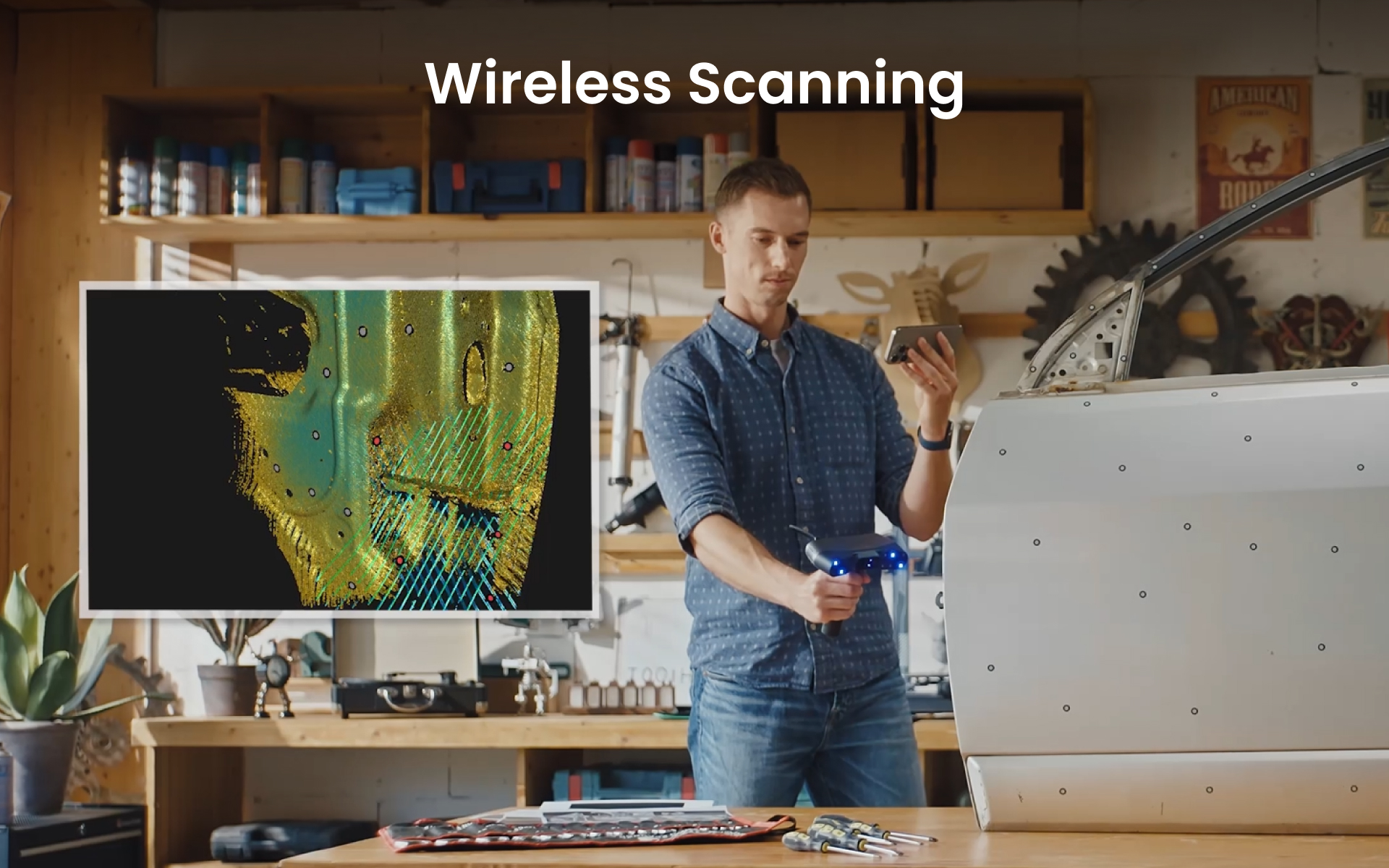 POP 4 with 5500 mAh battery grip for untethered scanning