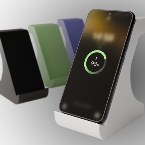 3D Printed GLYPH Phone Stand Integrates Qi Wireless Charging