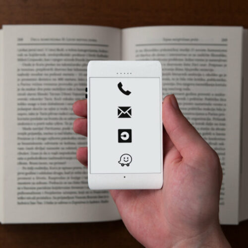 Minimalist 3D Printed Phone with E-Ink Display Unveiled