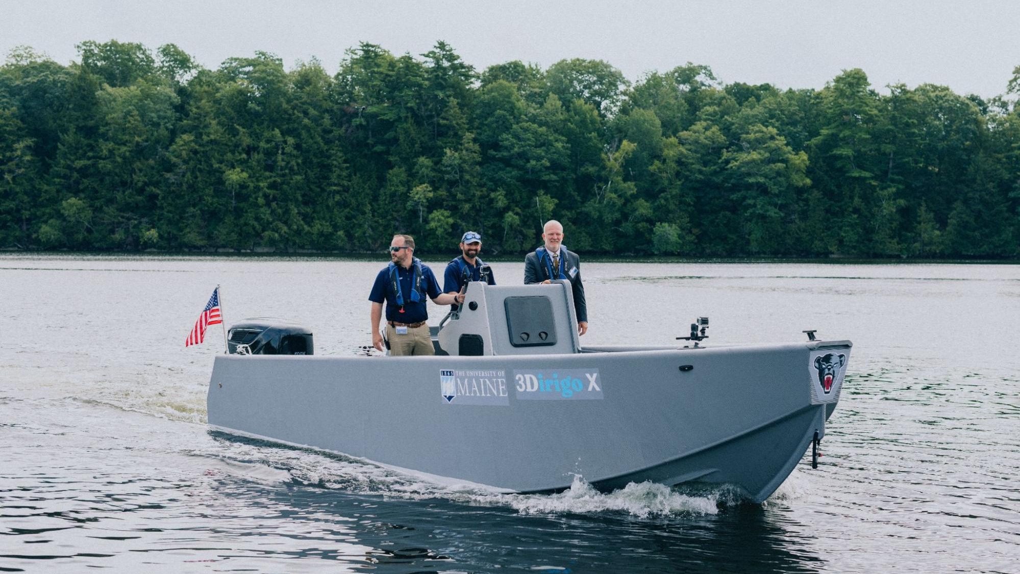 University of Maine 3Dirigo X 3D-printed boat