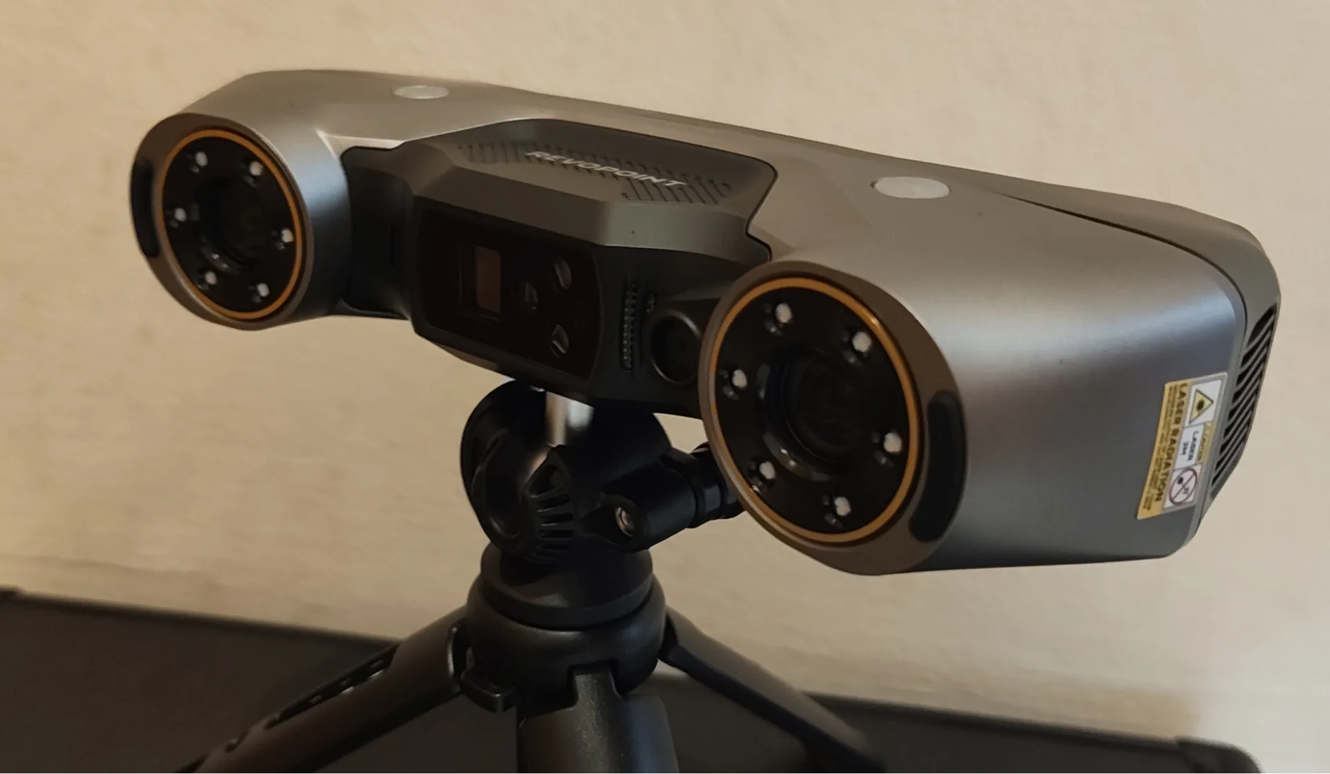 Revopoint MetroY Pro 3D scanner mounted on a tripod