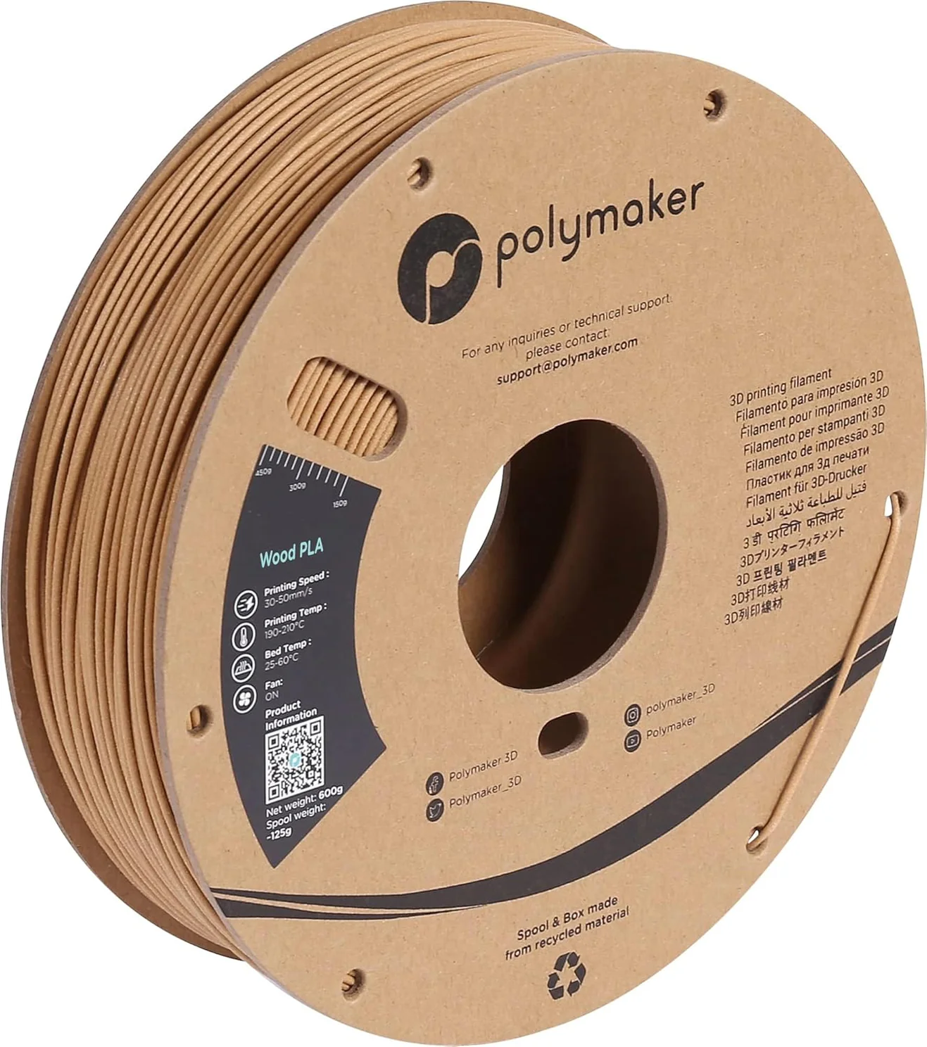 Polymaker Wood PLA filament
