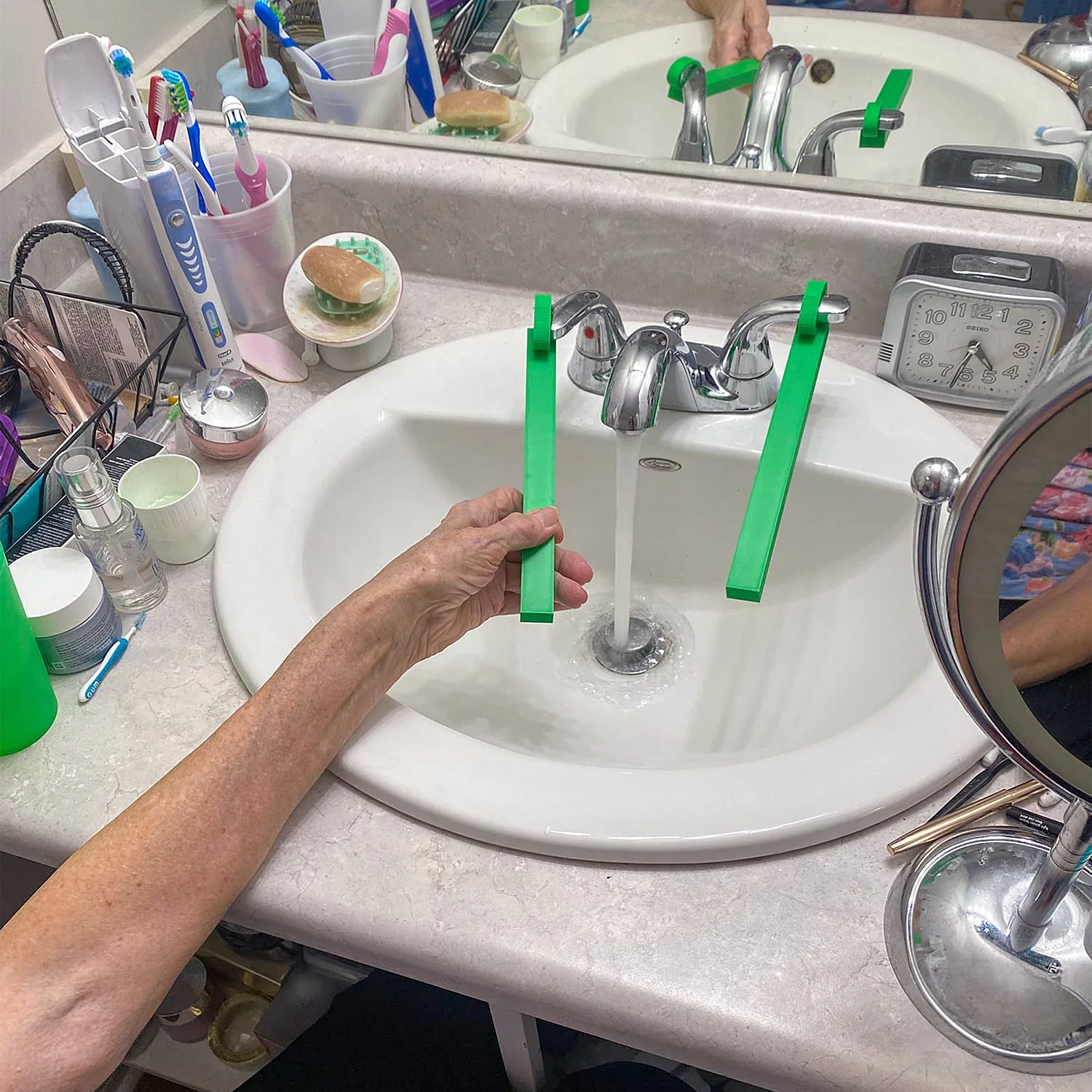 3D printed tap extenders designed for a wheelchair user