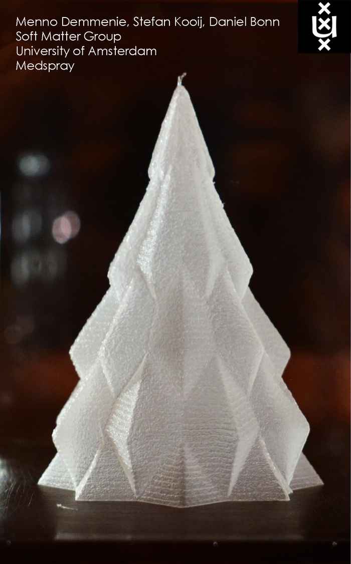 3D printed Christmas tree made of ice