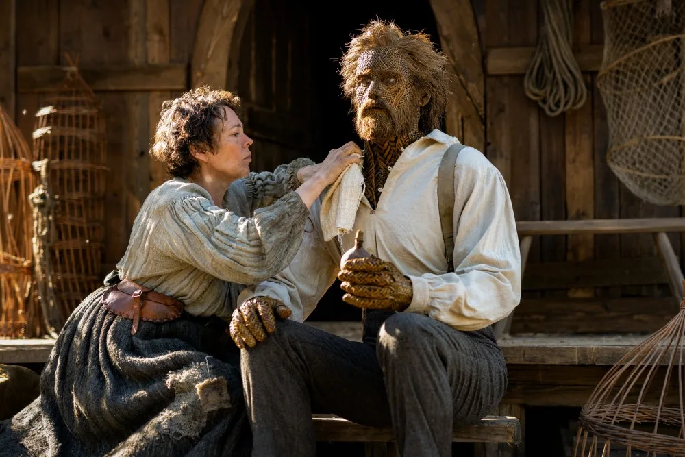Alexander Skarsgård in a 3D printed wicker body costume in the film Wicker